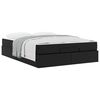 vidaXL Struttura letto con materasso con materasso 2 pcs Nero PVC