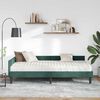 vidaXL Struttura Letto Angolare con Materasso 2 pcs Verde Velluto
