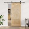 vidaXL Porta scorrevole ORKDAL Marrone 86 x 211 cm Pino massello