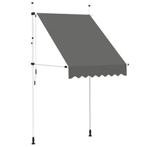 vidaXL Tenda da Sole Retrattile Manuale 150 cm Antracite