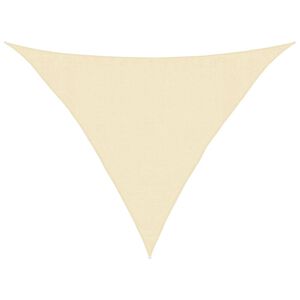 vidaXL Vela Parasole 160 g/m&sup2; Crema 3,5x3,5x4,9 m in HDPE