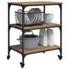 vidaXL Carrello da Cucina Rovere artigianale 60 x 41 x 76 cm