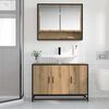 vidaXL Mobile da Bagno con porta Rovere artigianale 90 x 33 x 60 cm