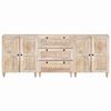vidaXL Credenza 3 pcs Bianco 60 x 33 x 75 cm legno massello di mango