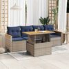 vidaXL Set Divano da Giardino 5 pz con Cuscini Grigio in Polyrattan