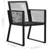 vidaXL Set da Pranzo da Giardino 5 pz in Rattan PVC Nero