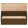 vidaXL Contenitore Portaoggetti Ambra 89x36,5x33cm Legno Massello Pino