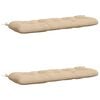 vidaXL Cuscini per Panchina a 2 Pezzi VIANEN 100% Poliestere Crema