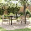 vidaXL Set da Pranzo per Giardino 5 pcs Beige polyrattan