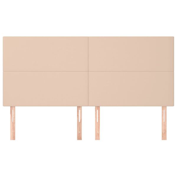 vidaXL Testiera Cappuccino 160x5x118/128 cm in Similpelle