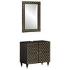 vidaXL Set Mobili da Bagno 2pz in Legno Massello di Mango