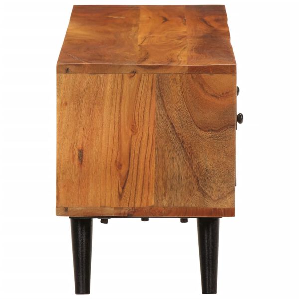 vidaXL Mobile TV con Ante 112x30x40cm Legno Massello Acacia e Metallo