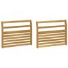 vidaXL Modulo Braccioli 2 pcs Bianco 78,5 x 8,5 x 60 cm