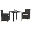 vidaXL Set da Pranzo per Giardino 5 pcs Grigio polyrattan