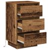 vidaXL Armadio da Notte con cassetto Legno vecchio 39 x 34,5 x 65 cm
