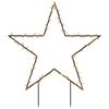 vidaXL Decorazione Luminosa Natalizia con Picchetti Stella 80LED 60cm