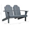 vidaXL Sedia Adirondack Doppia in Legno Grigio
