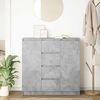 vidaXL Credenza con Cassetti Grigio Cemento 100,5x35x98,5cm Truciolato