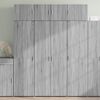 vidaXL Credenza Grigio Sonoma 80x42,5x185 cm in Legno Multistrato