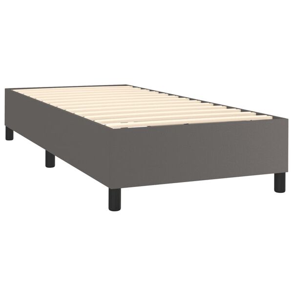 vidaXL Struttura Letto a Rete a Molle Grigio 80x200 cm in Similpelle