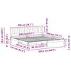 vidaXL Struttura del Letto con testiera Marrone e taupe 200 x 200 cm
