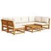 vidaXL Set Salotto da Giardino 7 pz con Cuscini Legno Massello Acacia