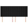 vidaXL Testiera ad Orecchio Nera 163x16x118/128 cm in Tessuto