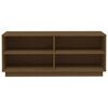 vidaXL Scarpiera Marrone Ambra 110x34x45 cm in Legno Massello di Pino
