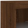 vidaXL Credenza con Luci LED Rovere Marrone 162x37x100 cm