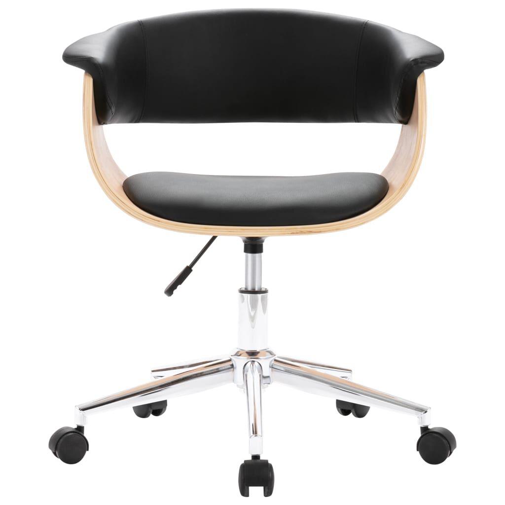 vidaXL Sedia da Ufficio Girevole Nera in Legno Piegato e Similpelle |  vidaXL.it