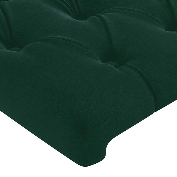 vidaXL Testiere 2 pz Verde Scuro 72x7x78/88 cm in Velluto