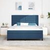 vidaXL Letto a molle con materasso Blu 180 x 200 cm Tessuto