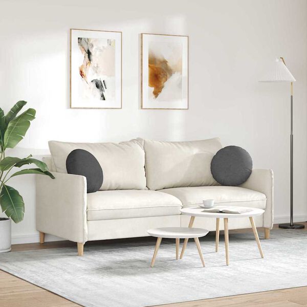 vidaXL Cuscini per Seduta 2 pcs Grigio scuro &Oslash; 40 cm Tessuto in Cords