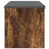 vidaXL Panca per ingresso con cuscino Rovere fum&eacute; 83 x 38 x 40 cm