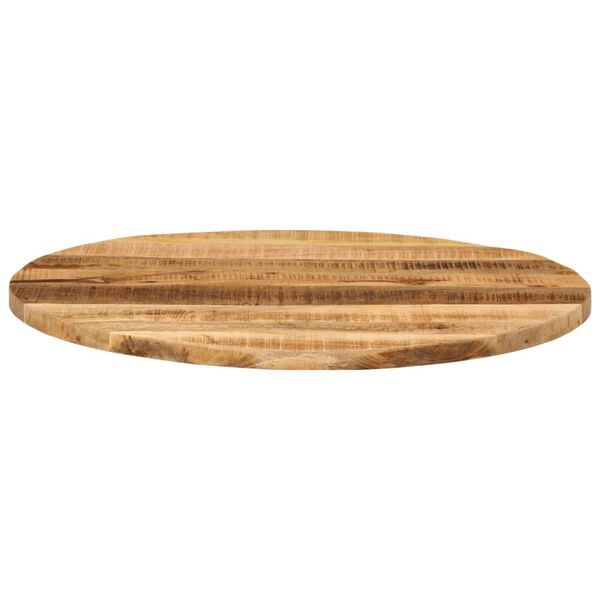 vidaXL Piano per Tavolo Ø 70x1,5cm Rotondo Legno Massello Grezzo Mango