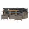 vidaXL Set Divano da Giardino 8 pcs Grigio polyrattan
