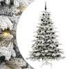 vidaXL Albero di Natale Artificiale con Rami Pieghevoli Bianco 210 cm