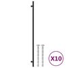 vidaXL Maniglie per Mobili 10 pz Nere 480 mm in Acciaio Inox
