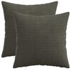 vidaXL Federa 2 pcs HEERLEN Antracite 40 x 40 cm corduroy