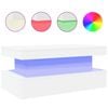 vidaXL Tavolino da Soggiorno con Luci LED Bianco 90x50x40 cm