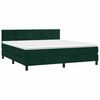 vidaXL Letto a Molle con Materasso e LED Verde Scuro 160x200cm Velluto