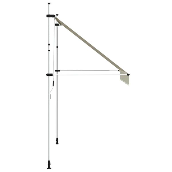 vidaXL Tenda da Sole Retrattile Manuale 250 cm Crema