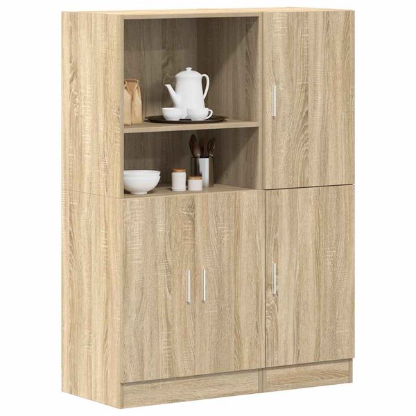 vidaXL Set di Mobili da Cucina 2 pz Rovere Sonoma in Truciolato