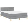vidaXL Letto a molle con materasso Grigio chiaro 140 x 190 cm Tessuto