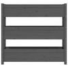 vidaXL Fioriera Grigia 112x25x104,5 cm in Legno Massello di Pino