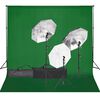 vidaXL Kit per Studio Fotografico con Set di Luci e Fondale