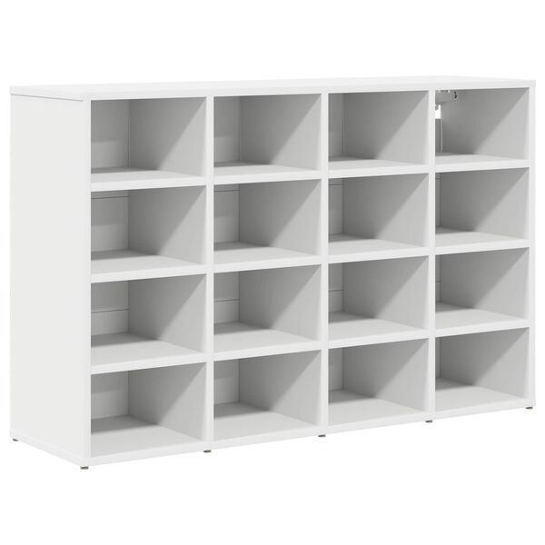vidaXL Mobile per scarpe Bianco 103 x 30 x 67 cm Legno multistrato