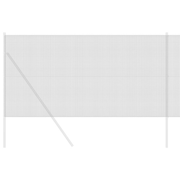 vidaXL Recinzione in Rete Saldato Grigio 1 x 50 m Acciaio