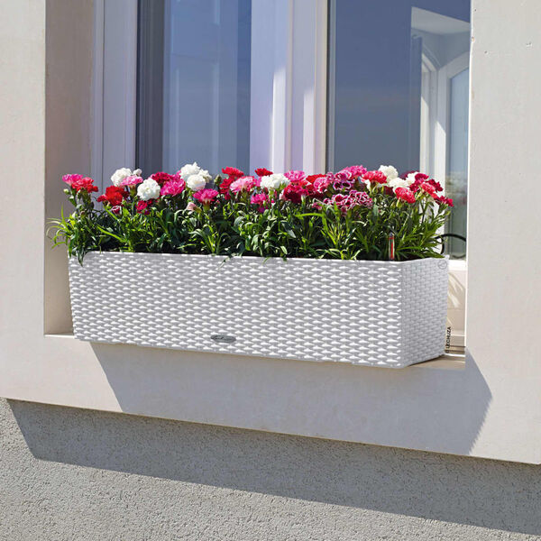LECHUZA Fioriera BALCONERA Cottage 80 ALL-IN-ONE Bianca