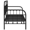 vidaXL Struttura per letto di giorno Nero 75 x 190 cm Acciaio